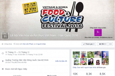 Lễ hội ẩm thực Văn hóa Việt - Hàn