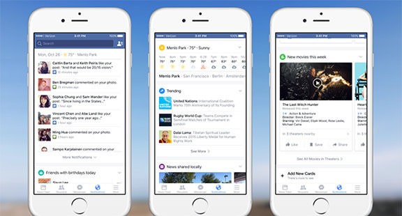 Facebook cho phép người dùng xem thời tiết trên web và điện thoại