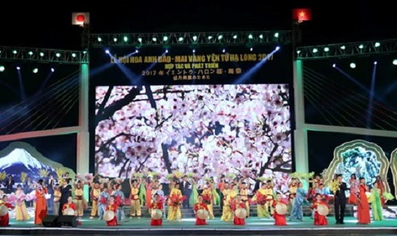 Khai mạc Lễ hội Hoa Anh đào – Mai vàng Yên Tử, Hạ Long 2017