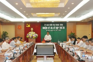 Thông cáo báo chí Kỳ họp 28 của Ủy ban Kiểm tra Trung ương