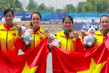 Môn rowing giúp Việt Nam có HC vàng đầu tiên tại Asiad 2018