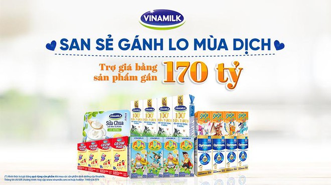 Vinamilk san sẻ khó khăn mùa dịch với chương trình hỗ trợ thiết thực cho người tiêu dùng, tổng giá trị lên đến gần 170 tỷ đồng