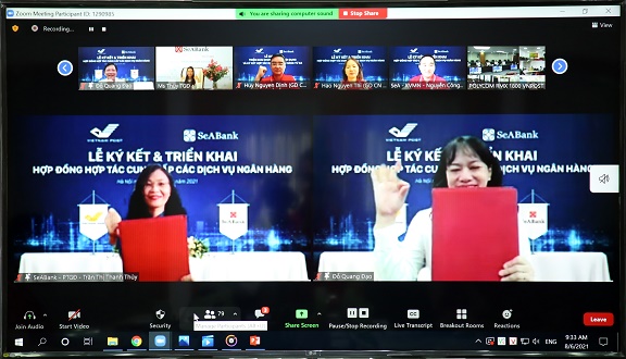 SeABank và Bưu điện Việt Nam ký hợp tác triển khai dịch vụ ngân hàng từ xa