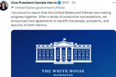 Phó Tổng thống Kamala Harris: Mỹ và Việt Nam đang cùng nhau tiến bộ