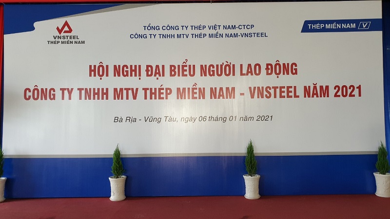 Hội nghị đại biểu Người Lao động Thép Miền Nam – VNSTEEL khởi động tinh thần sản xuất năm 2021
