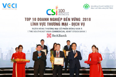 SeABank nằm trong Top 10 doanh nghiệp bền vững Việt Nam