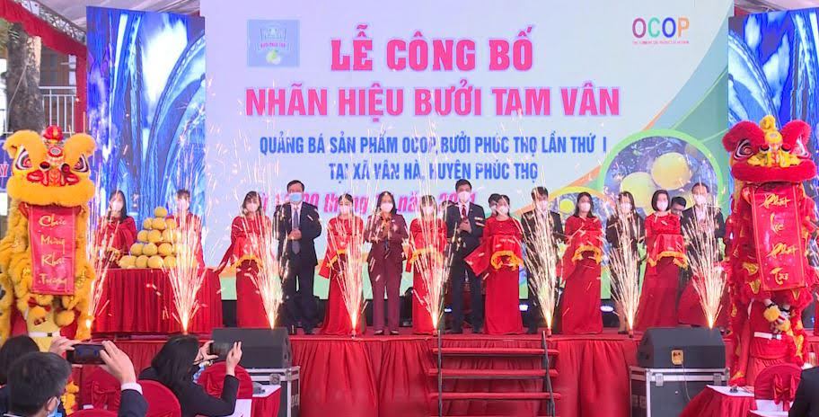 Lễ công bố nhãn hiệu bưởi Tam Vân, quảng bá sản phẩm OCOP huyện Phúc Thọ lần thứ I