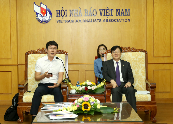 Hội đàm giữa lãnh đạo Hội Nhà báo Việt Nam và đoàn phóng viên Hàn Quốc
