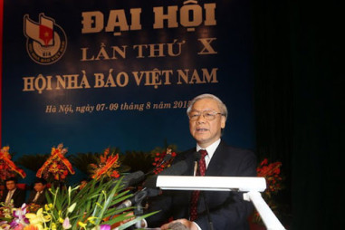 Tổng Bí thư, Chủ tịch nước Nguyễn Phú Trọng chúc mừng Hội Nhà báo Việt Nam