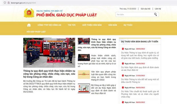Bộ Công an ra mắt Trang Thông tin điện tử phổ biến, giáo dục pháp luật