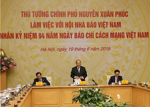 Thủ tướng Nguyễn Xuân Phúc làm việc với Hội Nhà báo Việt Nam