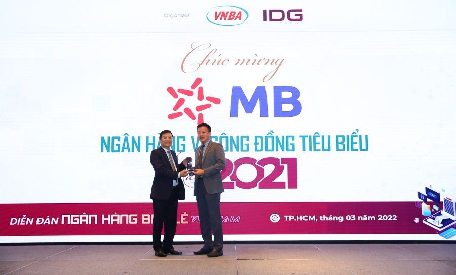 MB nhận giải thưởng “Ngân hàng tiêu biểu vì cộng đồng” năm 2021