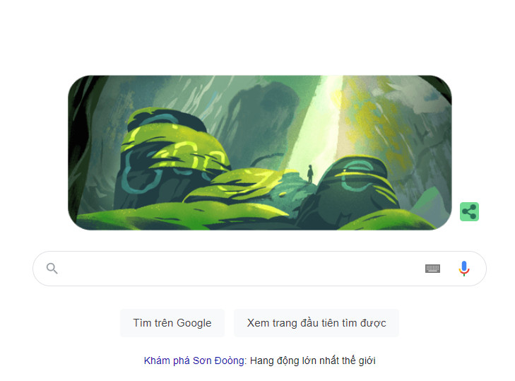 Hang Sơn Đoòng xuất hiện trên trang Google