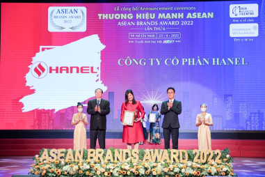 HANEL được vinh danh với 2 giải thưởng tại Lễ công bố thương hiệu mạnh ASEAN 2022