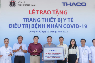 THACO tiếp tục trao tặng thiết bị y tế điều trị bệnh nhân Covid-19 cho tỉnh Quảng Nam