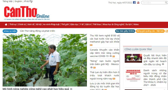 Tổ chức chuyên trang du lịch trên báo điện tử Đồng bằng sông Cửu Long