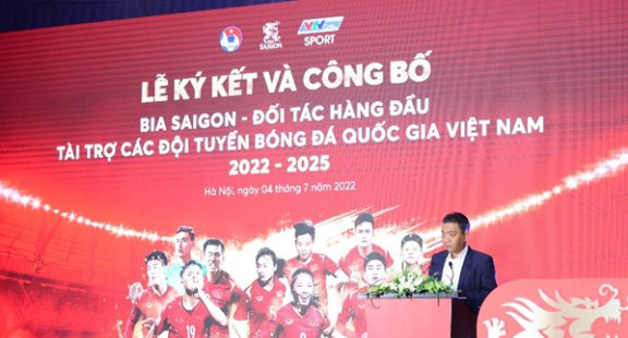 Bia Saigon trở thành đối tác hàng đầu - Tài trợ cho đội tuyển bóng đá Quốc gia Việt Nam
