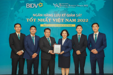 BIDV: Ngân hàng lưu ký giám sát tốt nhất Việt Nam 2022”