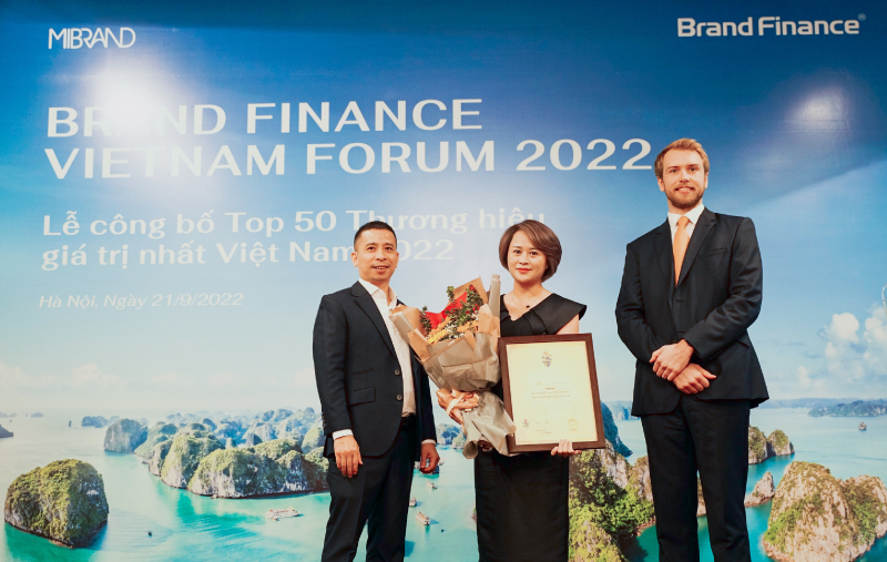 VPBank xếp hạng 11 trong Top 50 thương hiệu giá trị nhất Việt Nam 2022