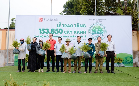 SeABank: Ủng hộ 154.000 cây xanh trồng rừng và phát triển kinh tế tại Hà Tĩnh