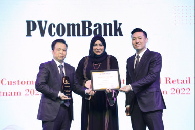 PVcomBank tiếp tục được vinh danh 2 giải thưởng quốc tế 