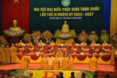 Bế mạc Đại hội Đại biểu Phật giáo toàn quốc lần thứ IX, nhiệm kỳ 2022 - 2027