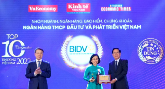 Sản phẩm của BIDV nhận giải thưởng Tin dùng Việt Nam 2022
