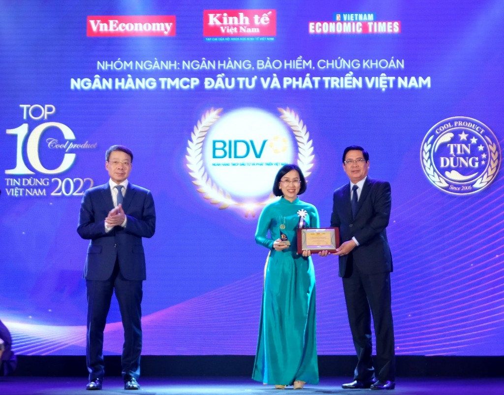 Sản phẩm của BIDV nhận giải thưởng Tin dùng Việt Nam 2022