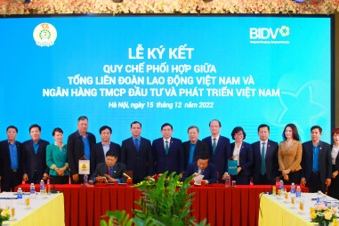 BIDV và Tổng LĐLĐ Việt Nam ký kết Quy chế phối hợp, cung cấp toàn diện các sản phẩm dịch vụ