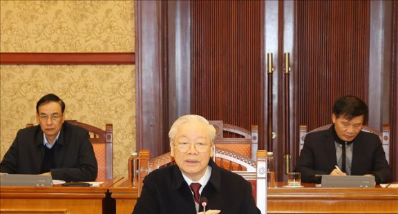 Tổng Bí thư Nguyễn Phú Trọng chủ trì họp Ban Bí thư đánh giá tình hình thực hiện Chỉ thị số 19-CT/TW về tổ chức Tết Quý Mão 2023