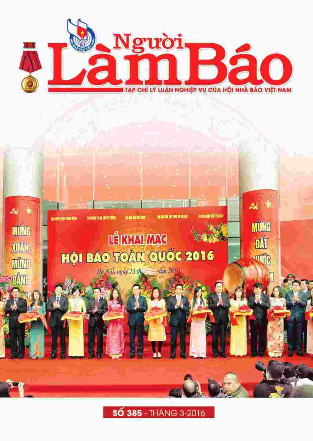 Tạp chí Người Làm Báo - Số  385 (3/2016)