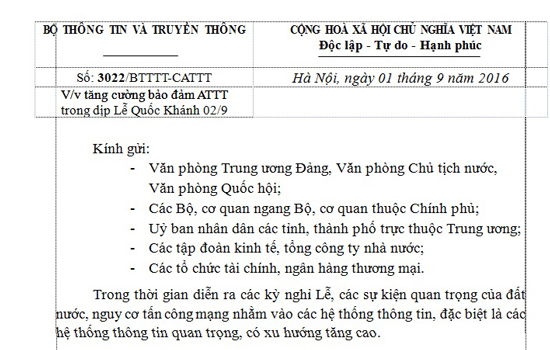 Chủ động đề phòng tấn công mạng dịp nghỉ lễ 2-9