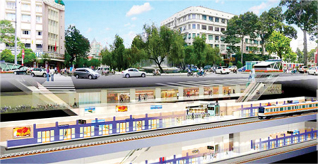 Gần 5.000 tỷ đồng xây dựng đoạn ngầm ga Bến Thành đến ga Nhà hát tuyến metro số 1