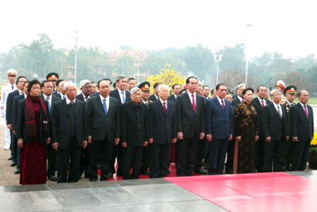 Lãnh đạo Đảng, Nhà nước viếng Chủ tịch Hồ Chí Minh