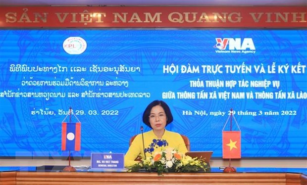 Thông tấn xã Việt Nam và Thông tấn xã Lào tăng cường hợp tác