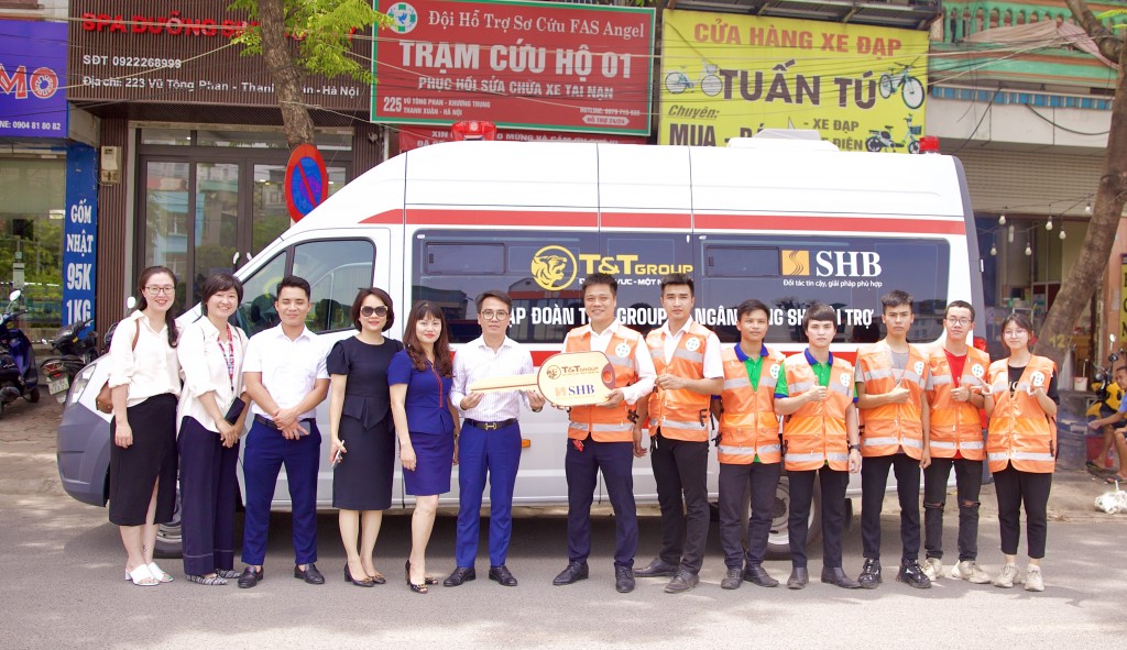 T&T Group và SHB tặng xe cứu thương cho Đội hỗ trợ sơ cứu FAS Angel Hà Nội