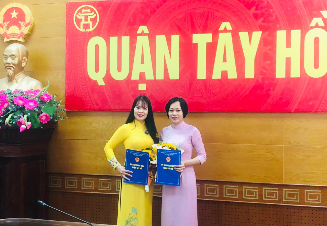 Trường Tiểu học Xuân La - Tây Hồ - Hà Nội có hai tân Phó Hiệu trưởng