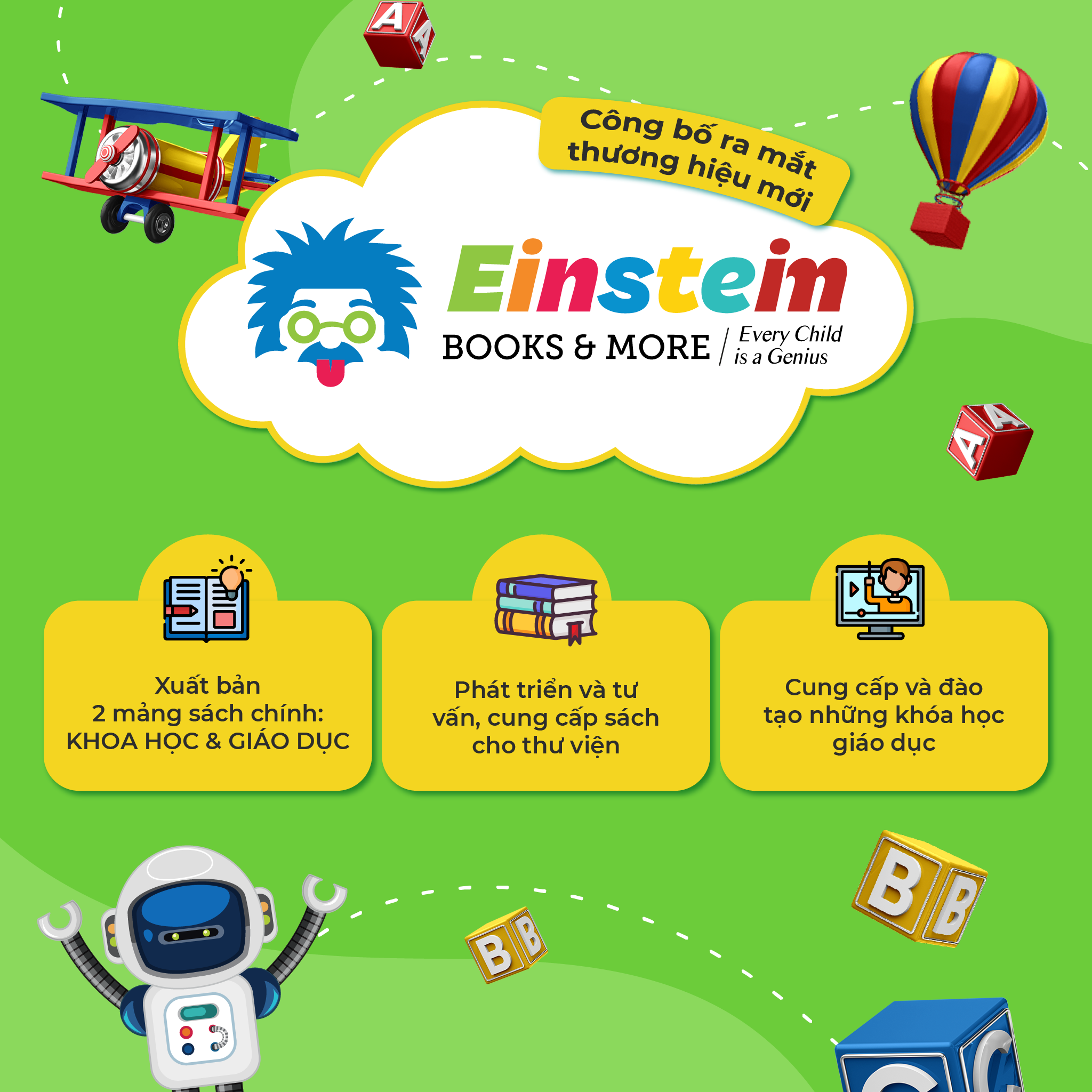 Ra mắt thương hiệu về sách : Einstein books and more