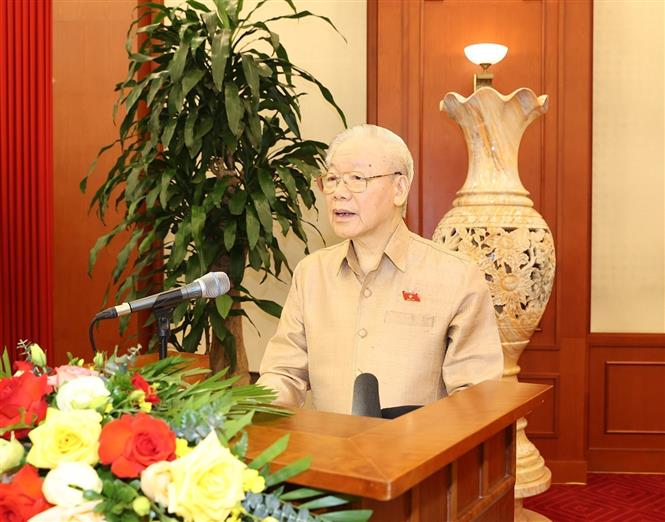 Tổng Bí thư Nguyễn Phú Trọng gặp mặt các điển hình toàn quốc trong học tập và làm theo gương Bác