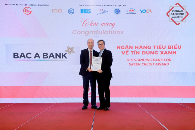 BAC A BANK tiếp tục nhận giải thưởng ngân hàng tiêu biểu về tín dụng xanh