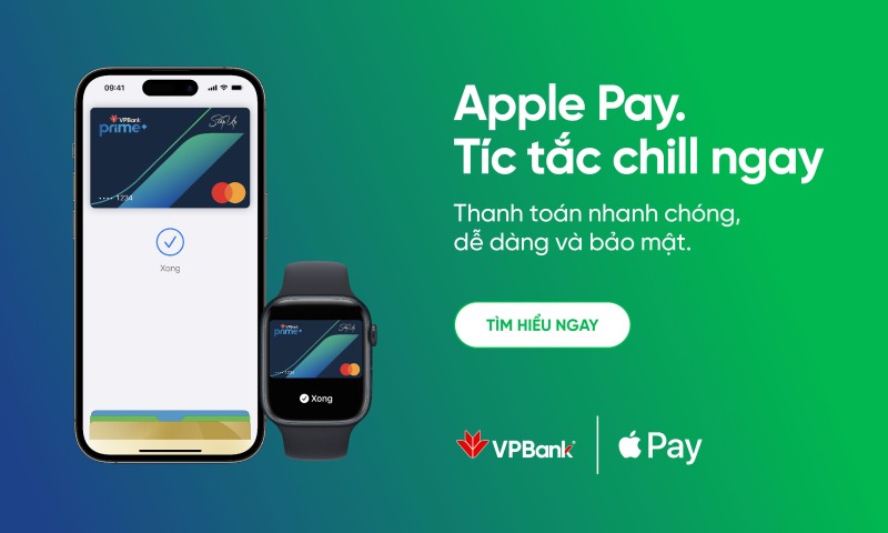 VPBank giới thiệu phương thức thanh toán an toàn, bảo mật và riêng tư hơn với Apple Pay 