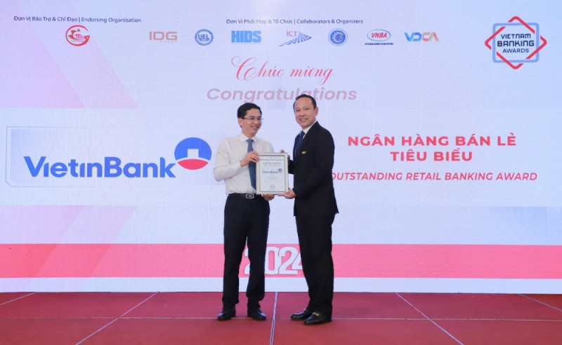 VietinBank được vinh danh “ngân hàng bán lẻ tiêu biểu” năm 2024