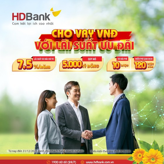 HDBank bổ sung thêm 5.000 tỷ đồng, ưu đãi lãi suất cho doanh nghiệp