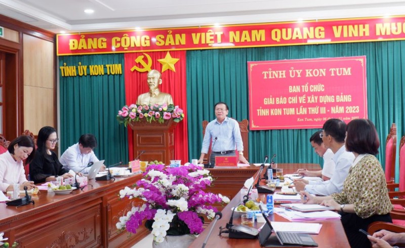 Kon Tum: Họp Ban tổ chức Giải Báo chí về xây dựng Đảng lần thứ III- năm 2023