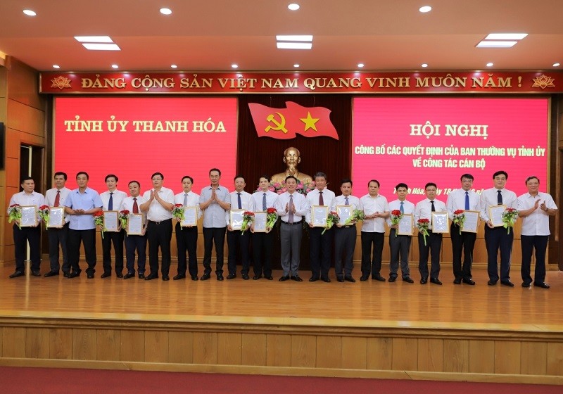 Thanh Hóa: Điều động, bổ nhiệm nhiều cán bộ lãnh đạo chủ chốt