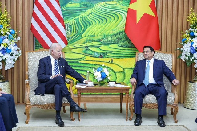 Thủ tướng Phạm Minh Chính hội kiến Tổng thống Hợp chúng quốc Hoa Kỳ Joe Biden