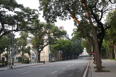 Đường phố Hà Nội ngày giãn cách xã hội