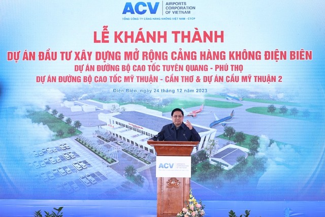 Thủ tướng Phạm Minh Chính dự lễ khánh 4 dự án giao thông trọng điểm
