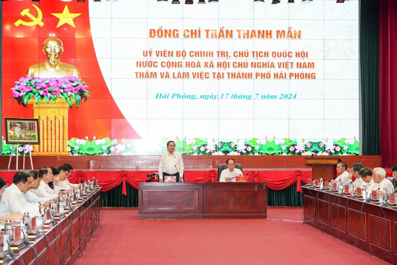Chủ tịch Quốc hội Trần Thanh Mẫn làm việc tại Hải Phòng: Ủng hộ, tạo thuận lợi tối đa để Hải Phòng phát triển