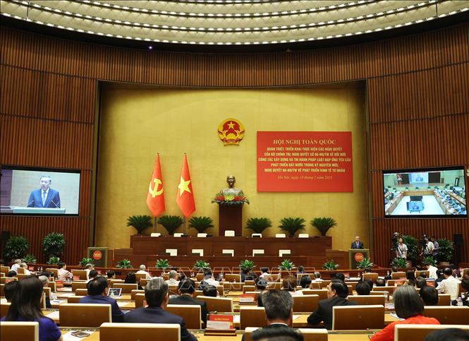 Hội nghị toàn quốc quán triệt, triển khai thực hiện Nghị quyết số 66-NQ/TW và Nghị quyết số 68-NQ/TW